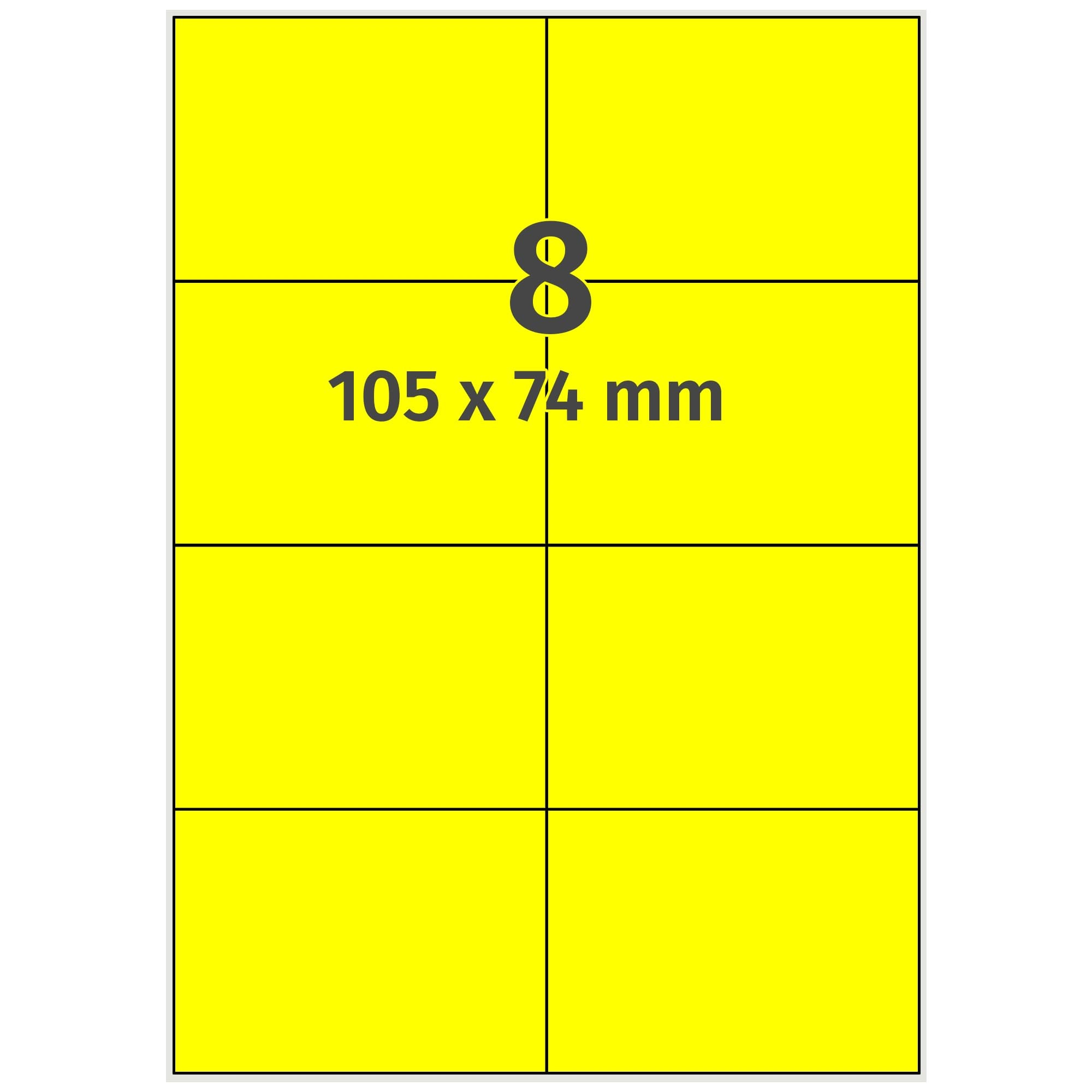 Labelident Papieretiketten leuchtgelb