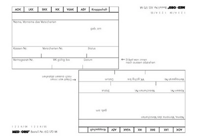 Med+Org Adressfeld-Aufkleber Rezeptformat