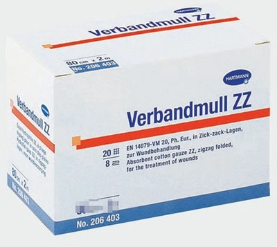 Hartmann Verbandmull ZZ, 8-fach, 20-fädig